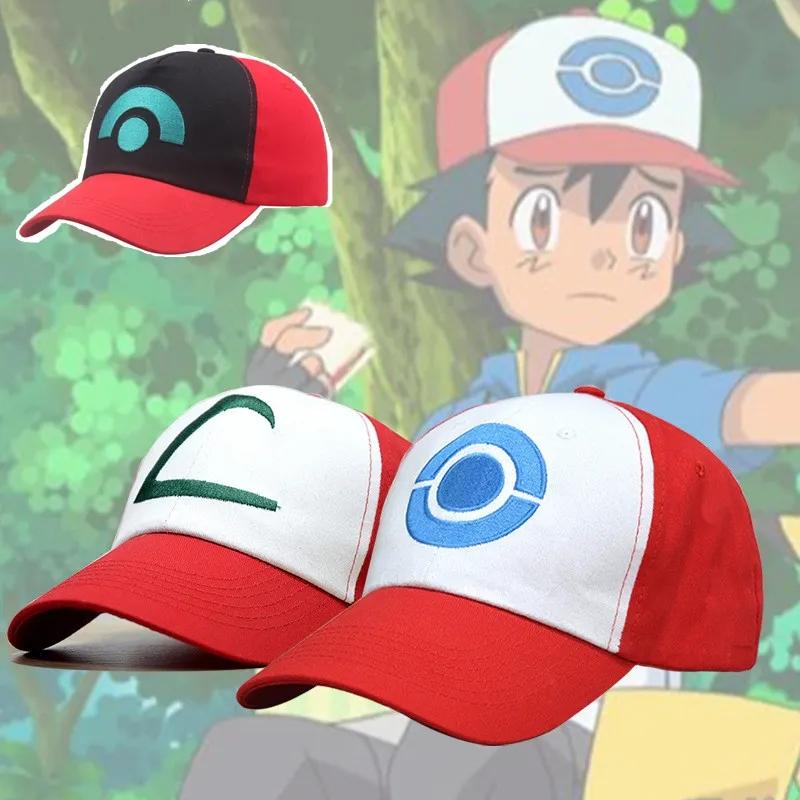 

Милая шляпа от солнца в стиле аниме Ash Ketchum, шляпа для косплея, бейсболка с вышивкой, карман, регулируемая опора, уличная солнцезащитная кепка, унисекс