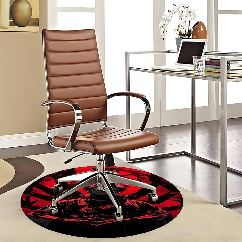 1pc Jujutsu Kaisen Satoru Gojo Round Carpet, Chair Mat for Office, Home Decor, Living Room