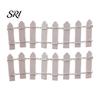 Miniature Garden Fence 2 Pcs Mini Wood Micro Landscape Ornaments 4x1.2 Inch Fairy Small Picket Figurine for Dollhouse Home Plant Pot DIY Crafts Door