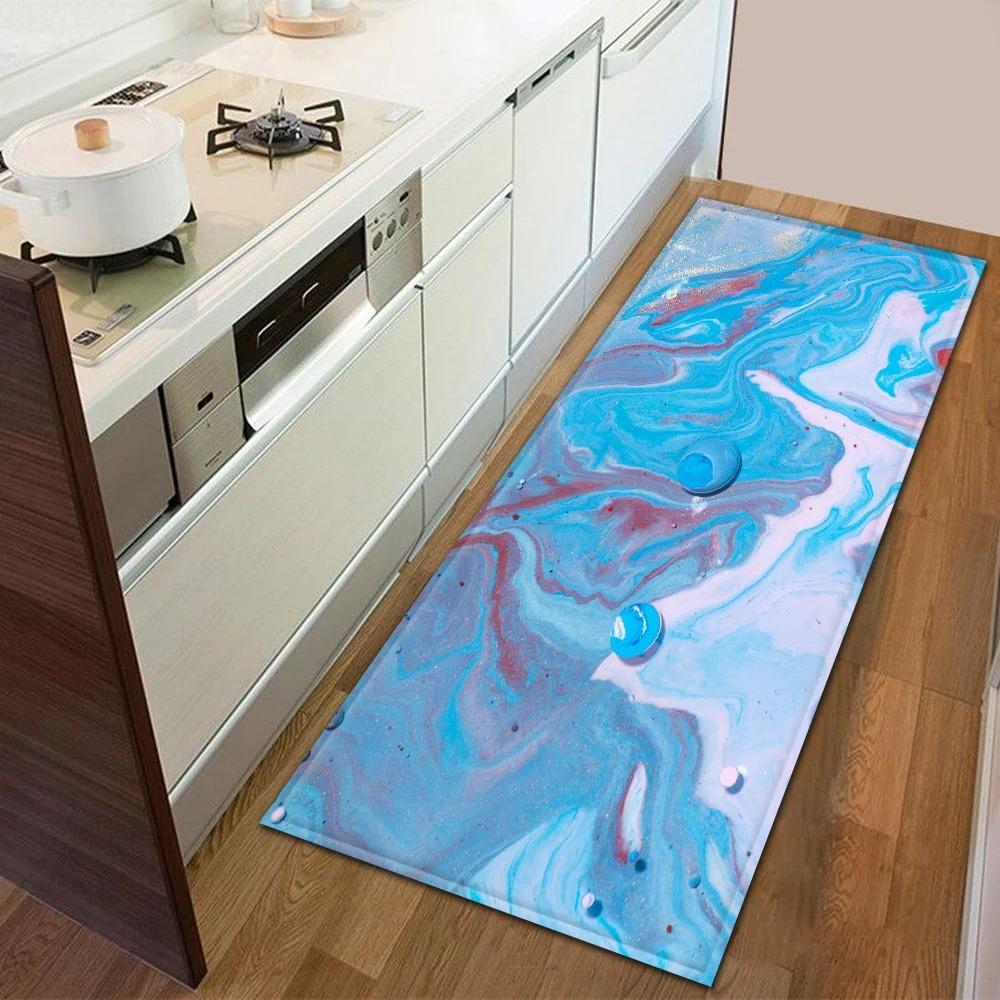 Colorful Ink Texture Pattern Home Kitchen Floor Mat Door Front Decoration Floor Mat