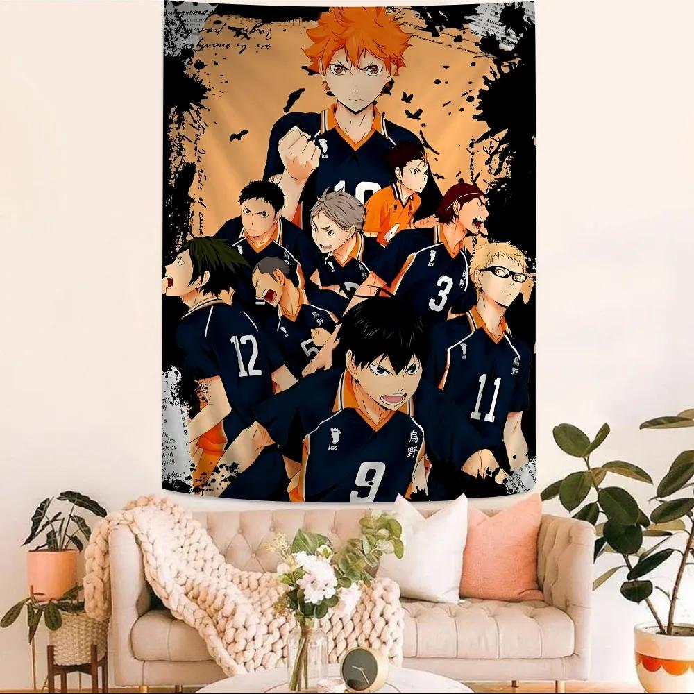 HHaikyuu Anime Volleyball Manga Wandteppich Wandbehang Kunst für Schlafzimmer Wohnzimmer Studentenwohnheim Heimdekoration