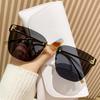 Diamond-encrusted F-letter frameless sunglasses ins wind fashion sunglasses high-end metal sunglasses women's one