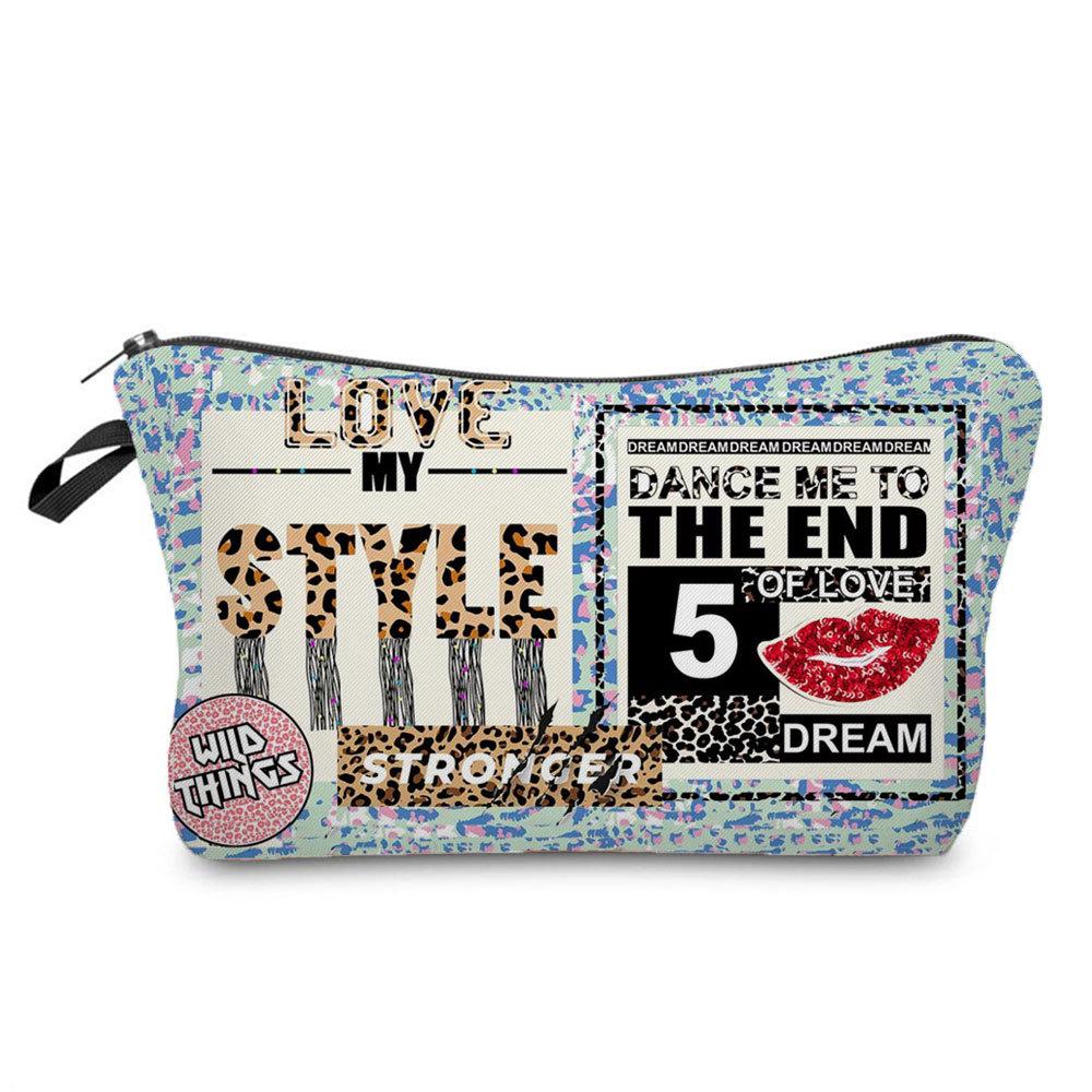 Women Lips Print Cosmetic Bag Toiletries Organize Travel Storage Case 6382