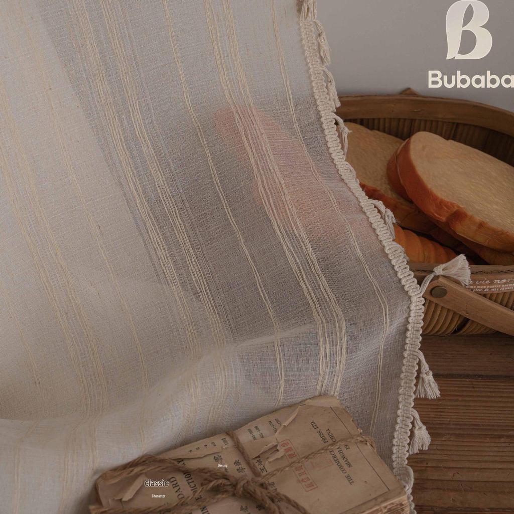 Flying Cat American Bamboo Joint Yarn Light-Transmitting Curtains for Bedroom, Kitchen, Living Room, Balcony, and Partition