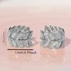 Luxurious geometric elegant ring earrings, women's wedding engagement party jewelry accessories