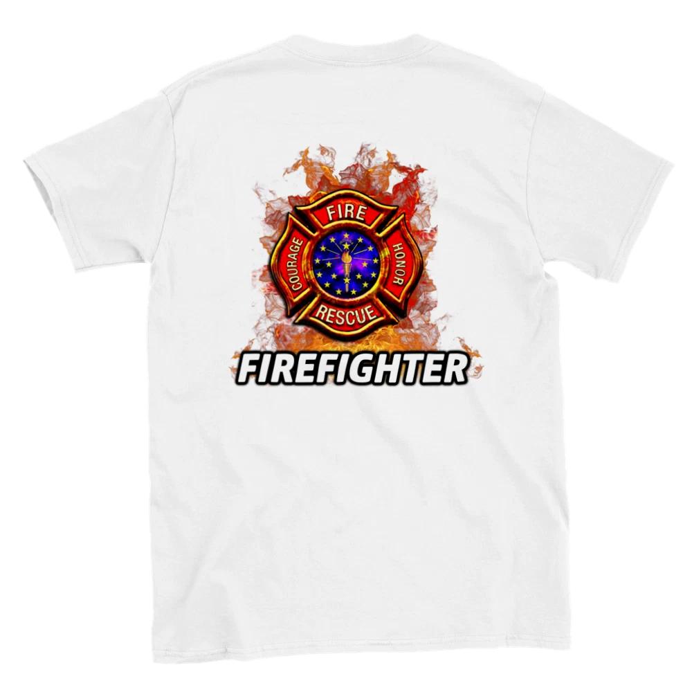 Firefighter - Back Print - Classic Unisex Crewneck T-shirt M