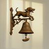 Retro Pug Welcome Doorbell Dog-Shaped Front Door Chime Bell Animal-Themed Dinner Bell Entry Wall & Door Decor with Loud Ringing
