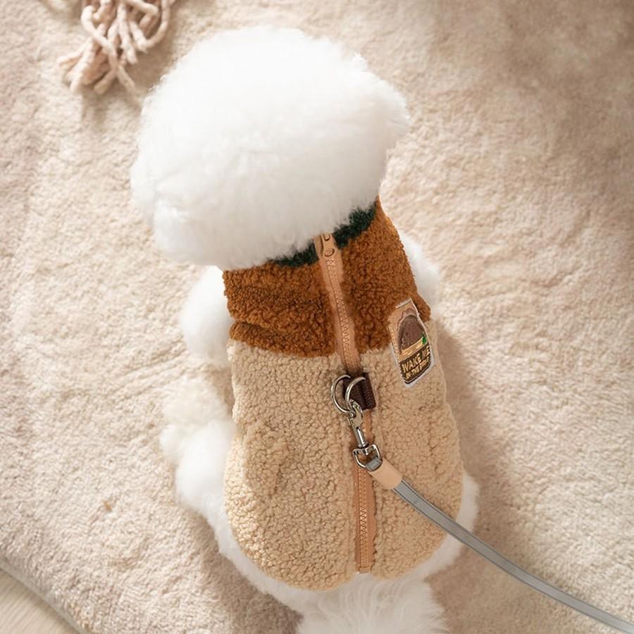 Small to Medium Dog Fleece Pockets Warm Cozy Winter Dog Coat