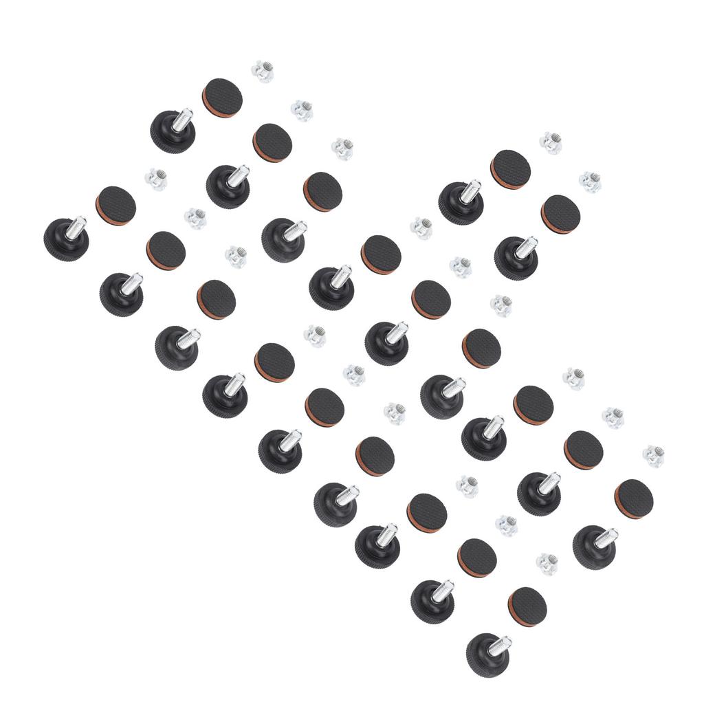 20pcs Furniture Leveler with T Nuts Anti Slip Rubber Pad Adjustable Furniture Leveling Feet for Desk