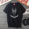 Summer Cotton Crew Neck Boys and Girls Short Sleeve T-Shirt Men's Avengers Black Panther Marvel Heroes Clothes Teen Student Tide#Color