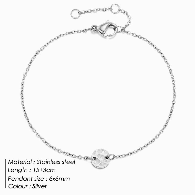 EMANCO Minimalist Initial Custom Charm Bracelets for Women Stainless Steel Bracelet Adjustable Bracelet Jewellery