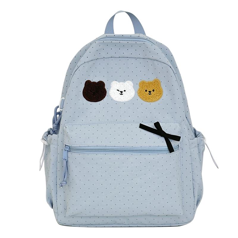 Bear Pattern Large Capacity Student Schoolbag Women's Backpack