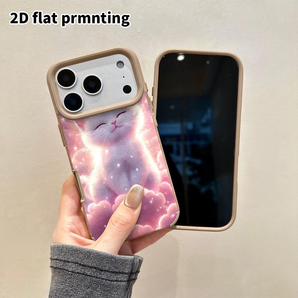 Phone Case: 2D Flat Lambskin Suitable for iPhone 18, 17, 16, 15, 14, 13 Pro Protective Case, Blue Teddy Bear, Christmas and Halloween Gift
