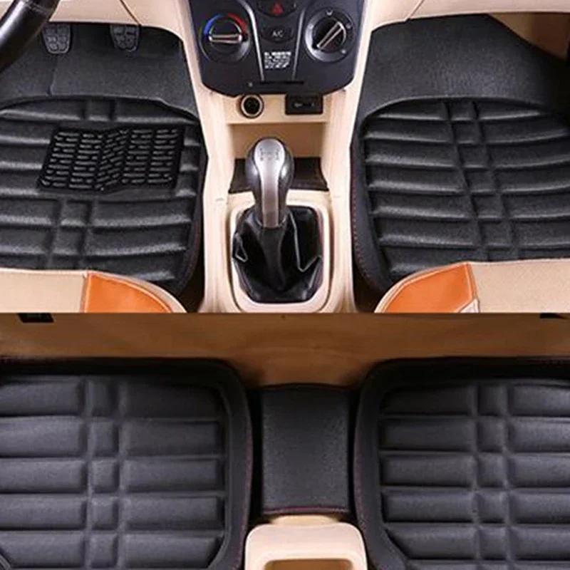 5pcs Premium Easy Clean Waterproof Auto Foot Pad Universal Waterproof PU Leather Durable Car Floor Mats Car Interior Accessorie