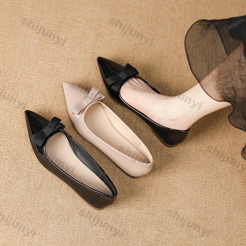 Women Casual Shoes 2025 Summer New Bow Knot Soft Sole Outdoor Leather Shoes Lightweight Comfortable Luxury Slip On Flats