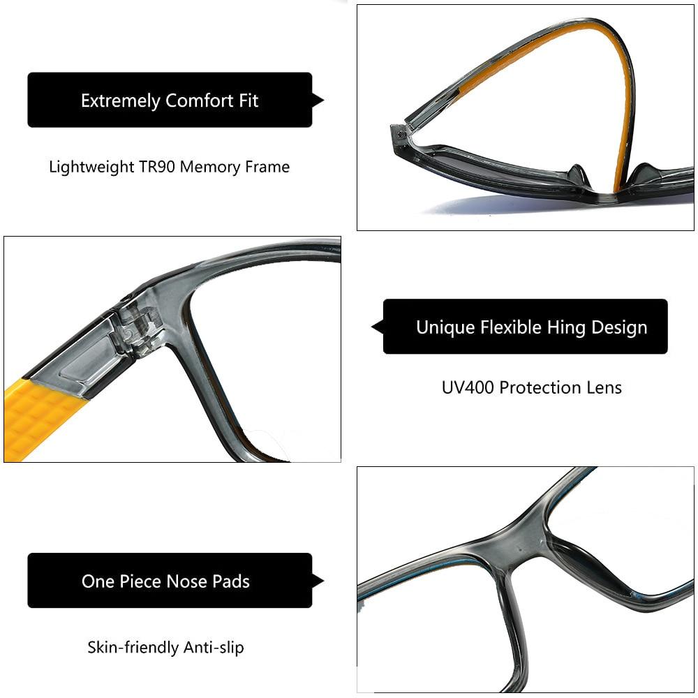 Lunettes de lecture multifocales progressives photochromiques, monture artisanale, une pièce, plaquettes nasales, à la mode, + 0.75 à + 4