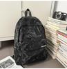 Schoolbag trendy brand new large-capacity personality leisure simple fashion versatile junior high school student travel schoolbag backpack