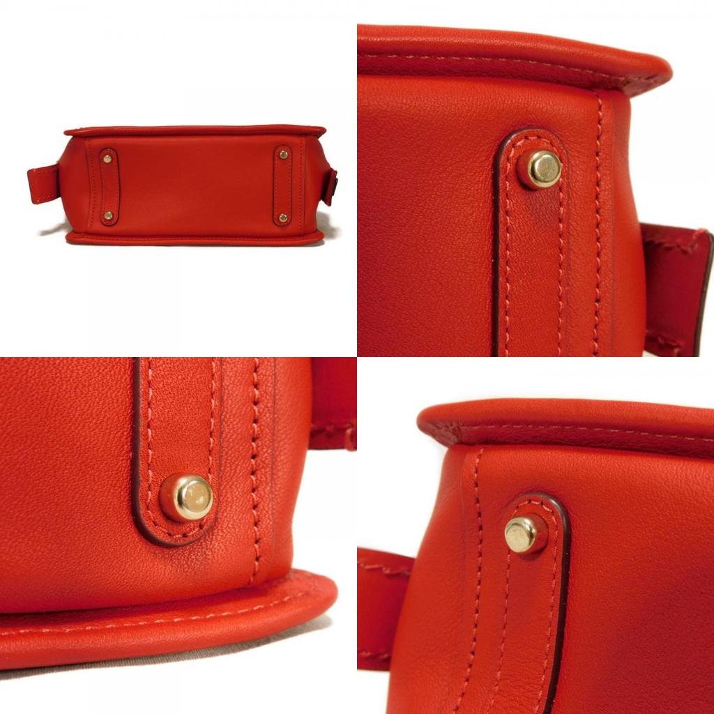 Used Dreamer 21 Calfskin 2-Way Shoulder Bag with C Logo (Red) (Product Code: 9726, 67021, 7922) Women's from Japan