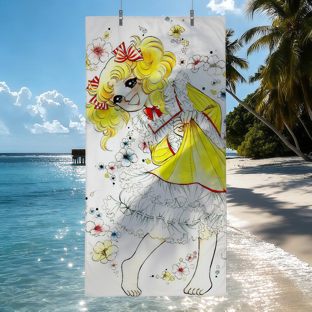 Anime Cartoon Candy Candy kawaii Towel Quick Drying Beach Towels Are Suitable For Swimming Pools Camping Yoga And The Gym
