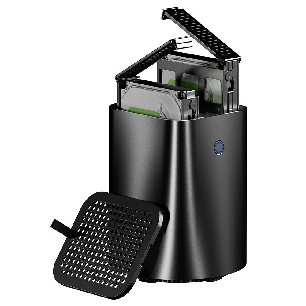 AOOSTAR R1 Mini PC NAS Router, Intel N150 4 Cores Max 3.6GHz, 16GB RAM 512GB SSD, HDMI+DP+Type-C Triple 4K Display, WiFi 6, 2*USB3.0, 2*USB2.0
