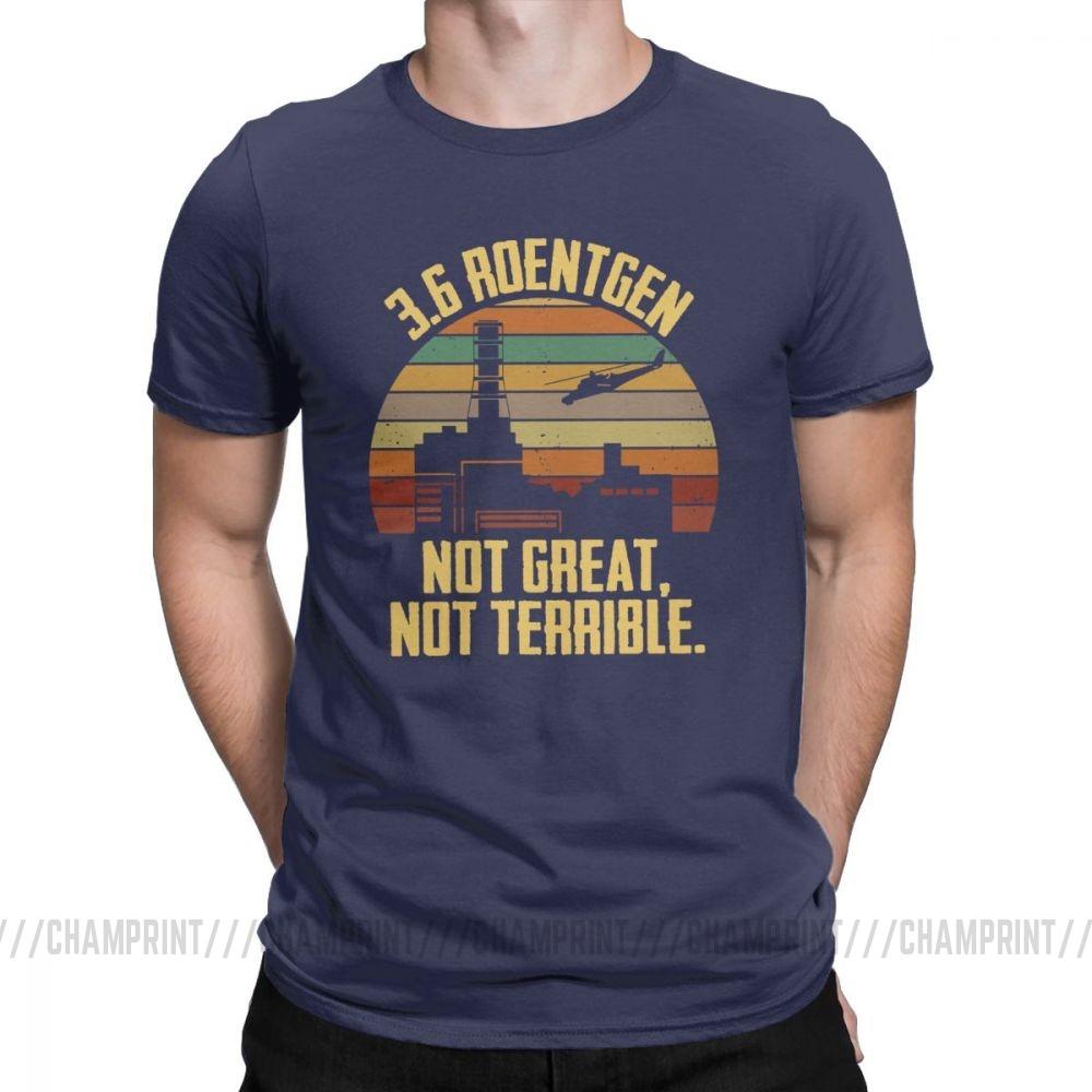 36 Röntgen Nicht Großartig Nicht Schrecklich T-Shirts Tschernobyl T-Shirts TV-Show Nukleare Strahlungskatastrophe T-Shirt für Herren Baumwolle Retro Oberteile