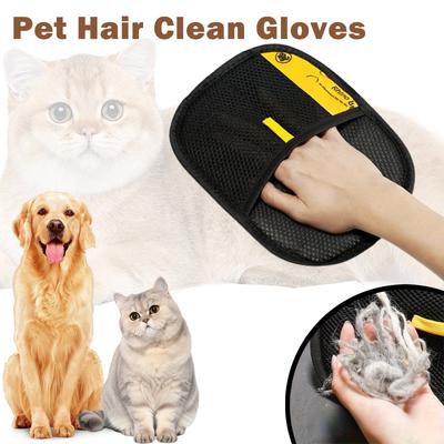 1/2pcs Pet Hair Cleaning Gloves Convenient Dog Hair Cat Hair Cleaning Tools Multifunctional Hair Removal Brush Pet Accessories