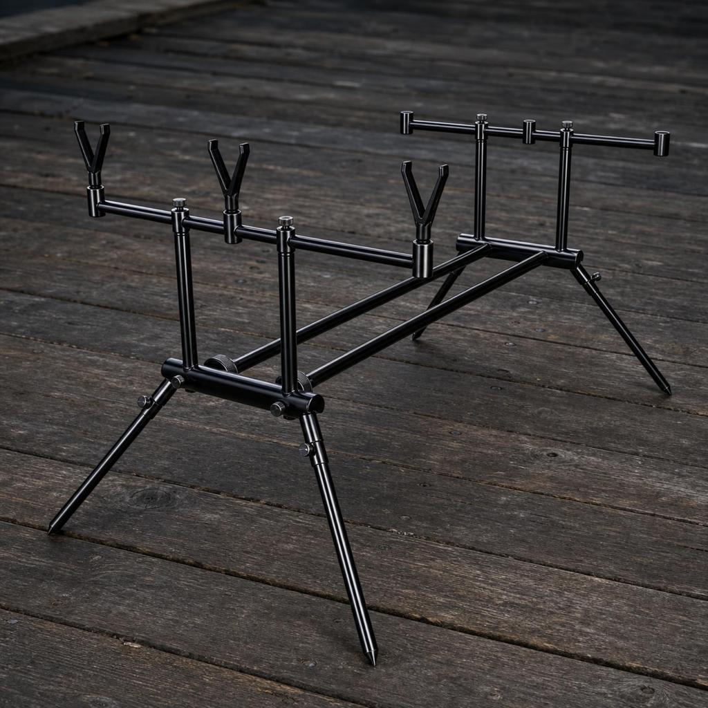 Fishing Rod Support Stand Adjustable Foldable for Anglers