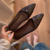 Cowhide Version~ French Gentle and Fashionable Versatile Pointed Head Shallow Mouth Single Shoes Women's 2025 New Comfortable Soft-soled Flats