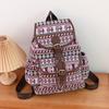 Schultasche einfache Modefarbe ethnischer Stil vielseitig lässig Kordelzug Bündel Reise kleiner Rucksack Rucksack neue Damentasche