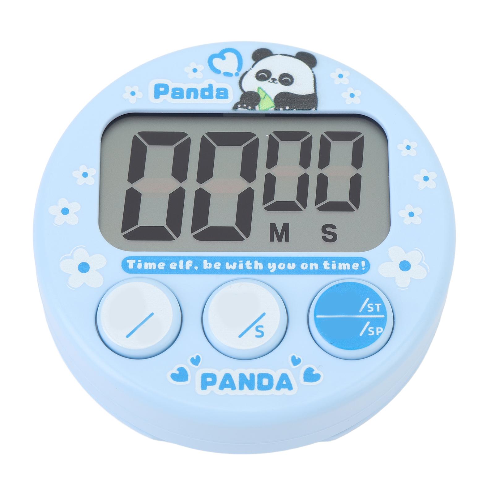 Цифровой кухонный таймер с ЖК-дисплеем, компактный мультяшный электронный магнитный таймер для детей, синий