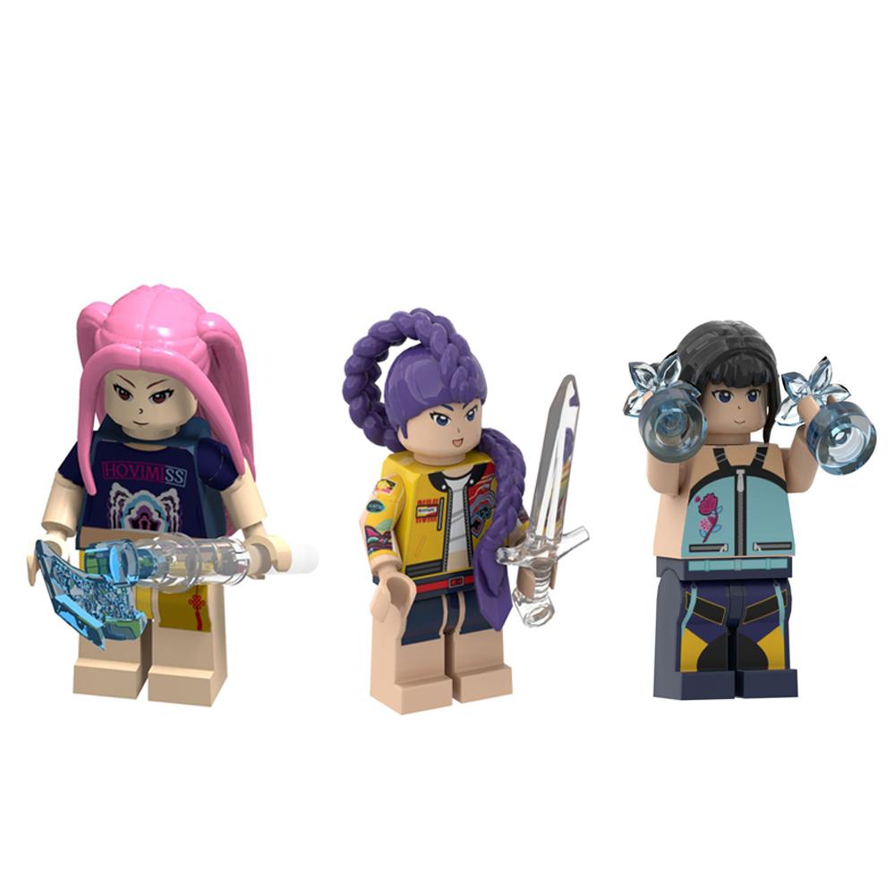 Neue Kpop Dämonenjäger Mini Actionfigur Bausteine Spielzeug Peripherie Schreibtischdekoration Sammelfiguren Spielzeug Weihnachtsgeschenk