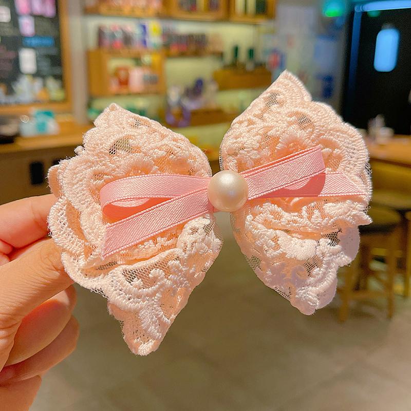 

Elegant Retro Hollow Lace Bowknot Hairpin For Women Girls Hair Clip Sweet Princess Embroidery Spring Clip Accessories