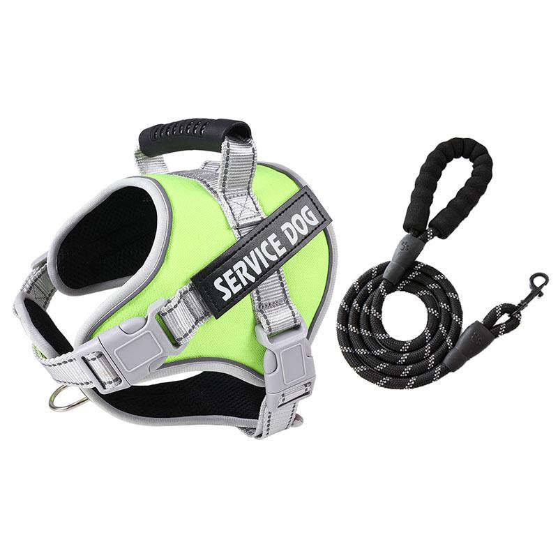 No Pull Dog Vest Harness Service Dog Chest Collars Puppy Accessories Tactical Train Medium Small Leash Set For All Breeds Dogs