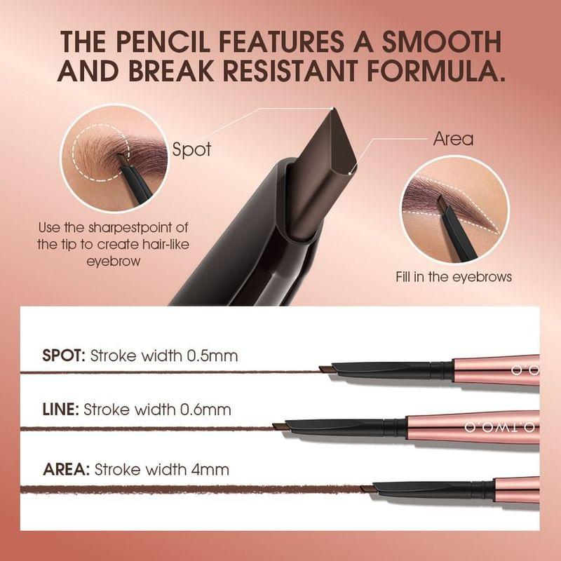 O.TWO.O - 3-in-1 Eyebrow Pencil - 4 Colors