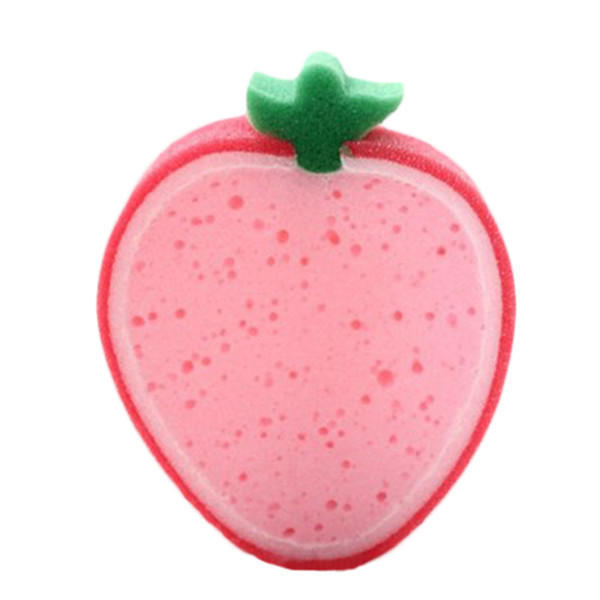 

1 шт. губка для мытья посуды в форме фруктов, утолщенная микрофибра, салфетки для уборки кухни, мытье посуды земляничный