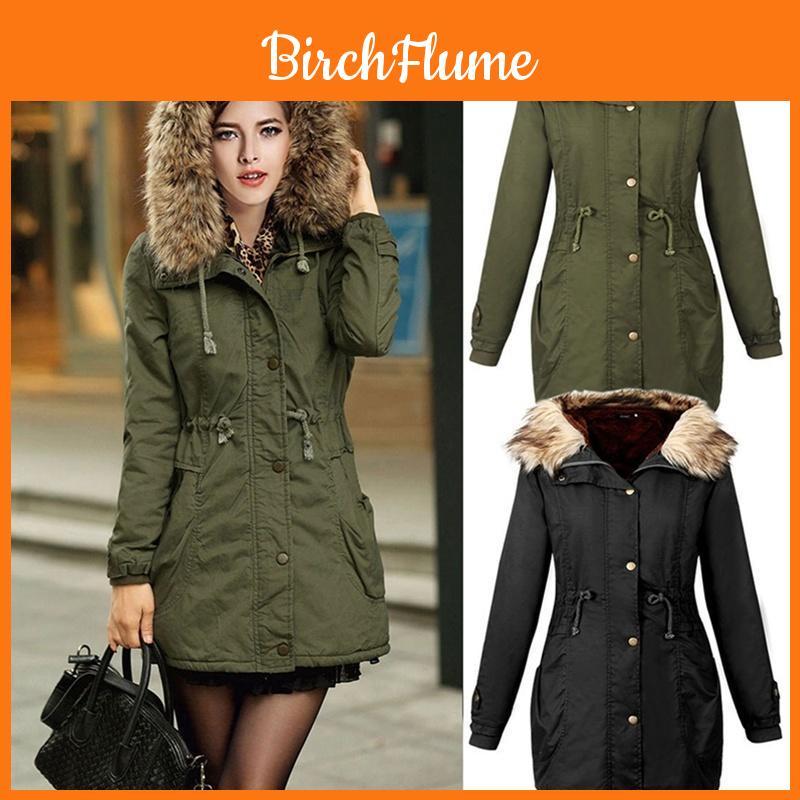 Women's Cotton Padded Winter Down Coat Jacket Thicken And Warm Long Parka For Cold Weather