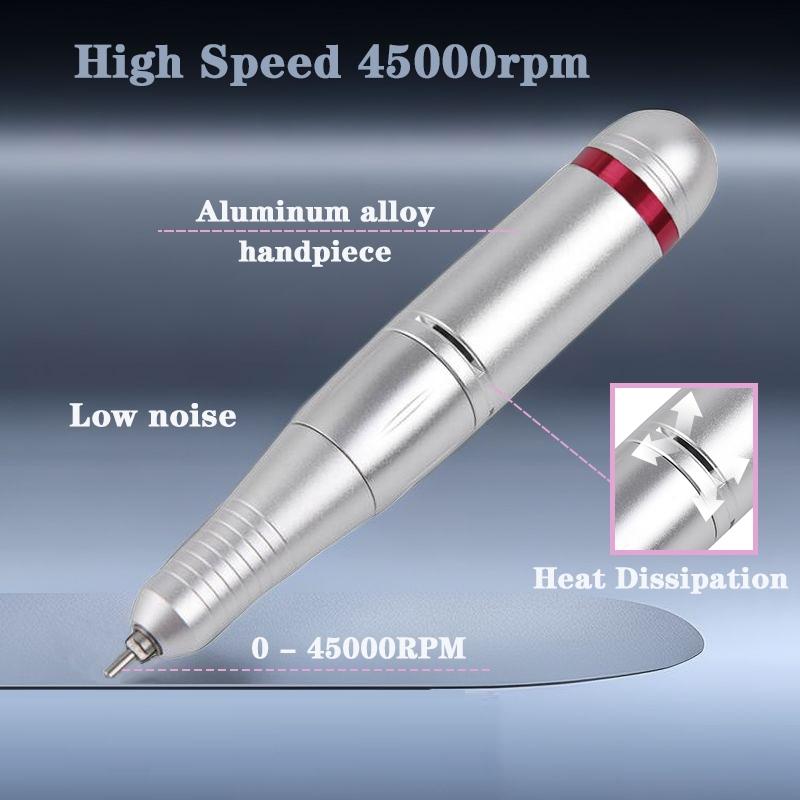 45000RPM Electric Nail Drill Machine With LCD Display Rechargeable Nail File Nails Accessories Gel Nail Polish Sander Low Noise
