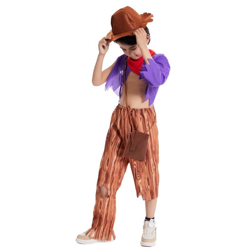 Halloween Costume Kids Tribal Primitive Cosplay Outfit Unisex Festival Stage Performance