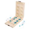 Set de Juego de Mesa Mancala de Madera Entrenamiento del Pensamiento Lógico Juguete de Mesa Interactivo Juego de Mesa de Puzzle