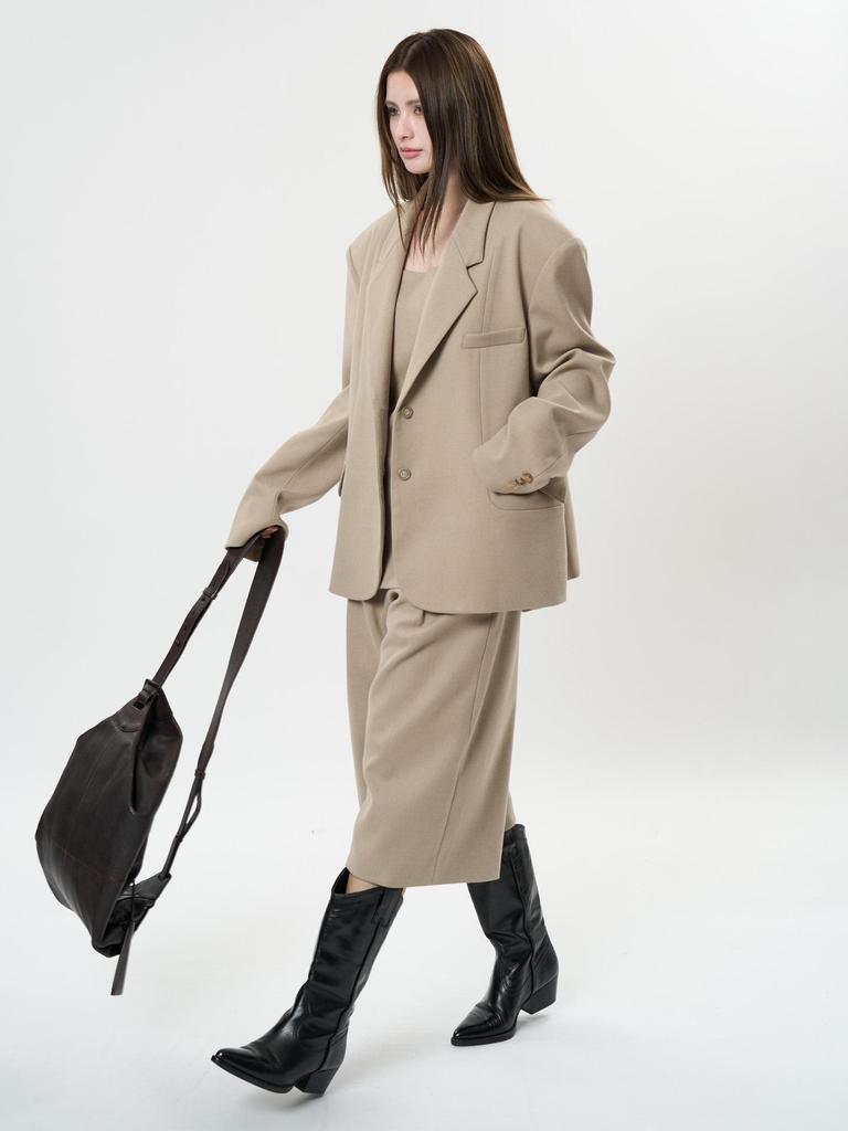 Louvre Spring Mid-Length Slim French Pleated Trousers for Women