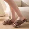 Fashion Crestar Open Toe Fluffy Slippers For Women Winter Indoor Comfortable Fur House Slides Lady Fashion Fuzzy Casual Flat Slippers