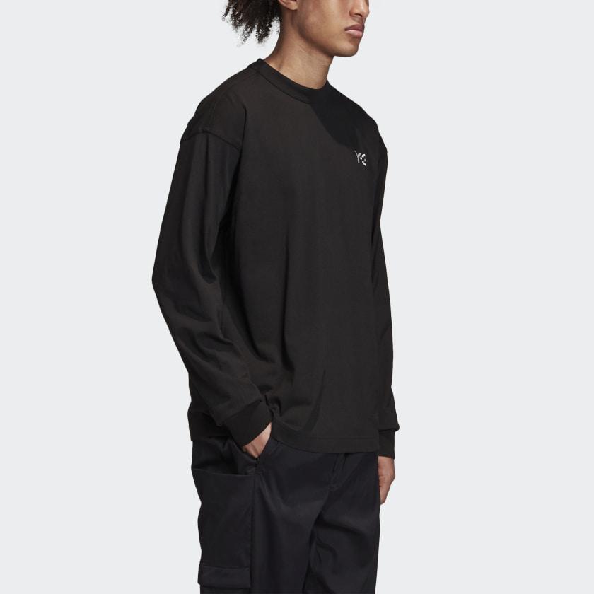 Y-3 T-Shirts Men's Black Crew Neck Moderate Straight Fit FP8693
