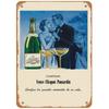 Segno in Latta Metallico Retrò Champagne Francese Decorazione Murale