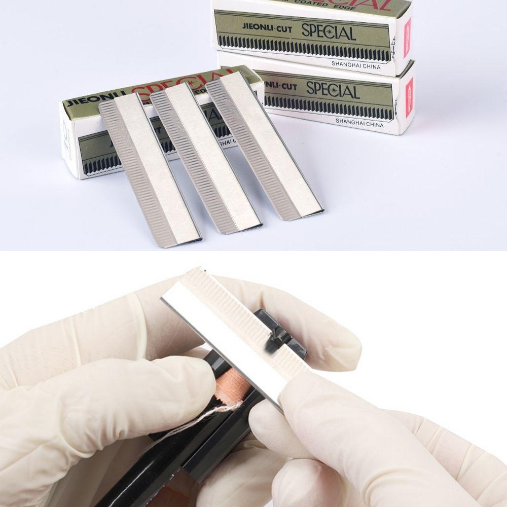 Stainless Steel Eyebrow Blade Knife Eyebrow Trimmer Blade 100pcs Eyebrows Razor