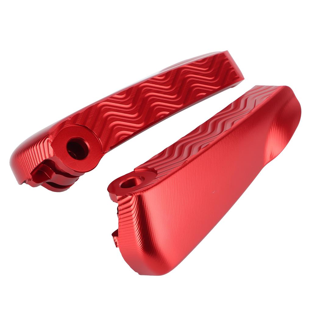 Pair Rear Foot Pegs Pedal Pad Motorcycle Folding Footrest Fit for Vespa GT GTS GTVRed