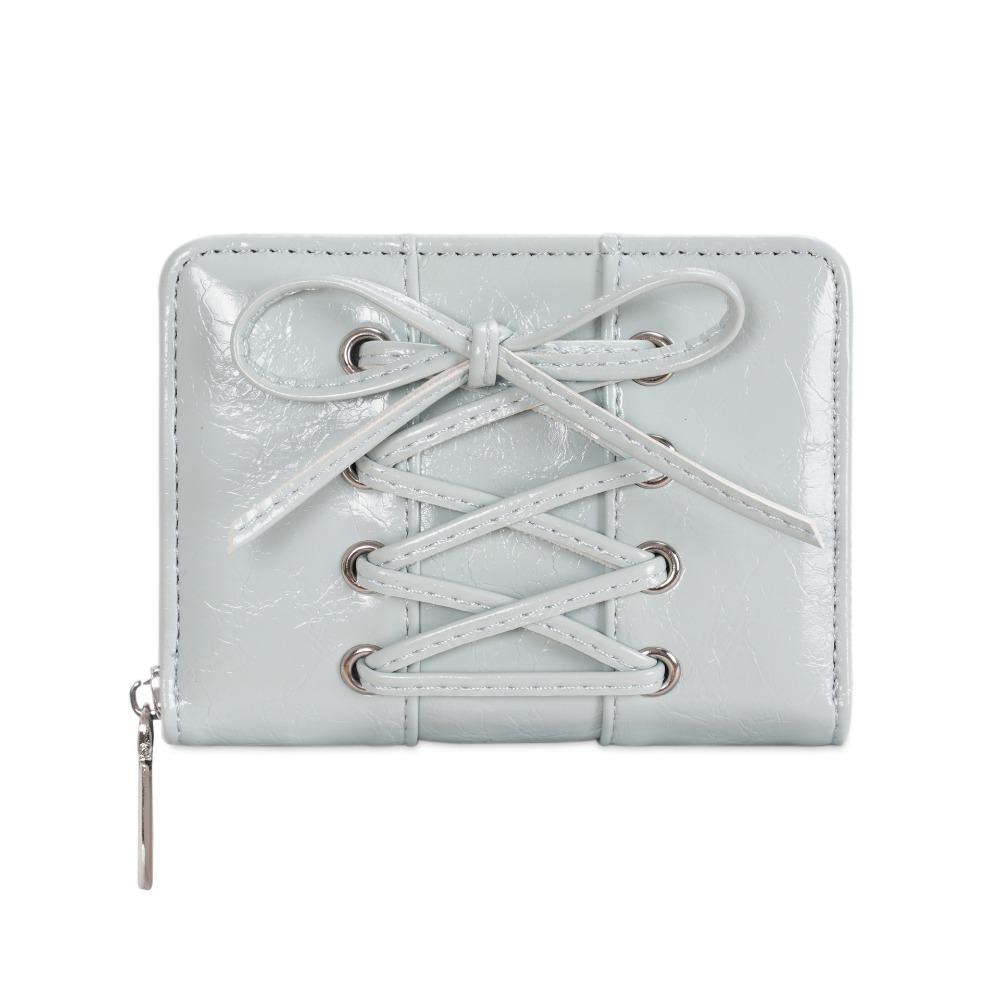 Korean Fashion Bow Short Wallet Large Capacity Zipper Card Bag Multi-functional Coin Purse Gift