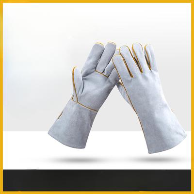 Extended Cowhide Welding Gloves Wear-resistant Gloves Welding Gloves Labor Insurance Cowhide Gardening Welder Gloves