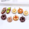 12pcs Resin Simulation Food Play Cream Bread Cake Pendant Diy Handmade Bracelet  DIY Jewelry Pendants Decoration Accessories