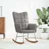 Rocking Chair Light Grey Velvet