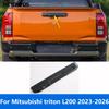 Rear Trunk Tailgate Door Handle Bowl Cover Trim For Mitsubishi Triton L200 -2025 2026 Carbon Fiber Accessories Car Styling